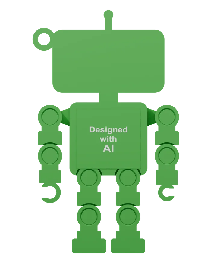 Qooboid in Maker Green, back view