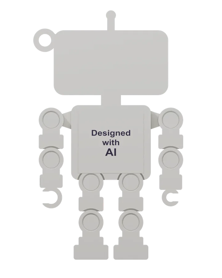 Qooboid in Pearl White, back view