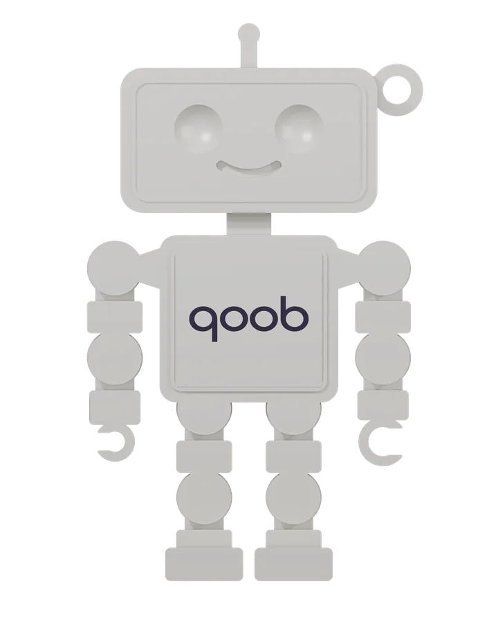 Qooboid in Pearl White, front view